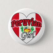 Peruvian Girl Ronde Button 5,7 Cm (Voorkant)