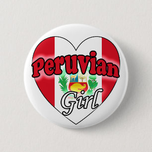Peruvian Girl Ronde Button 5,7 Cm