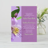 Peruvian Lily Wedding Invitation Kaart (Staand voorkant)
