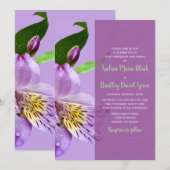 Peruvian Lily Wedding Invitation Kaart (Voorkant / Achterkant)