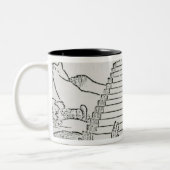 Peruvianen die de zon der maken tweekleurige koffiemok (Links)