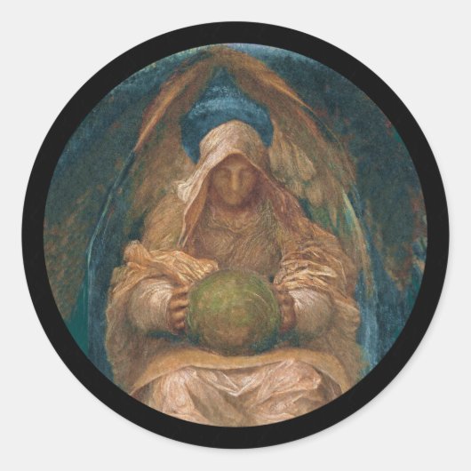 Pervading Spirit Angel Ronde Sticker (Voorkant)