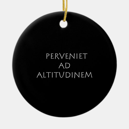 Perveniet en altitudinem keramisch ornament (Voorkant)