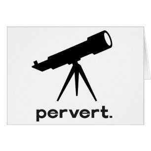 Pervert met telescoop Funny Parodie Humor