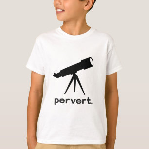 Pervert met telescoop Funny Parodie Humor T-shirt