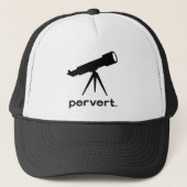 Pervert met Telescope Funny Parody Humor Trucker Pet (Voorkant)