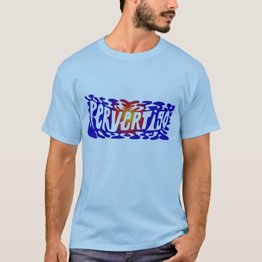 pervertigo blauw t-shirt (Voorkant)
