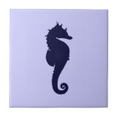 Perwinkle en Dark Blue Zee Horse Tegeltje (Voorkant)