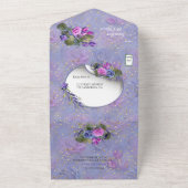 Pery Peri - Waterverf - Rozen en tulpen in één op All In One Uitnodiging (Buitenkant)