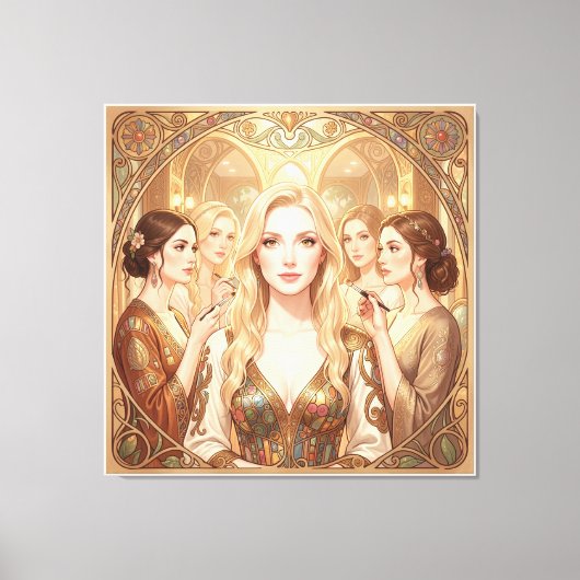 Peryte Serie: De Gouden Muze Canvas Afdruk (Voorkant)