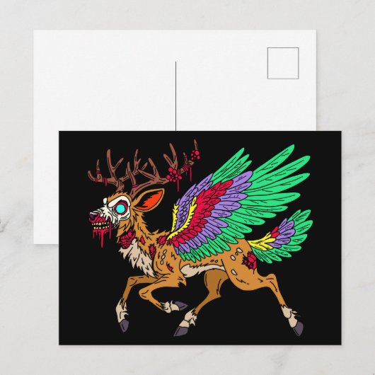 Peryton Zombie Briefkaart (Voorkant / Achterkant)