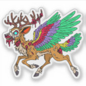 Peryton Zombie Sticker (Voorkant)