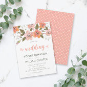 Perzate Delicate Floral Wedding Uitnodiging