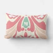 Perzenkoraalpaddenstoel en Mint Modern Pillow Kussen (Voorkant)