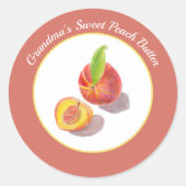 Perzentknop of illustratie van jam-kleurencils ronde sticker (Voorkant)