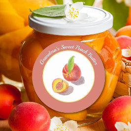 Perzentknop of illustratie van jam-kleurencils ronde sticker