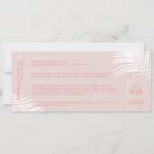 Perzentriet reisbiljet instapkaart roze kaart (Achterkant)