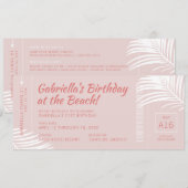 Perzentriet reisbiljet instapkaart roze kaart (Voorkant / Achterkant)