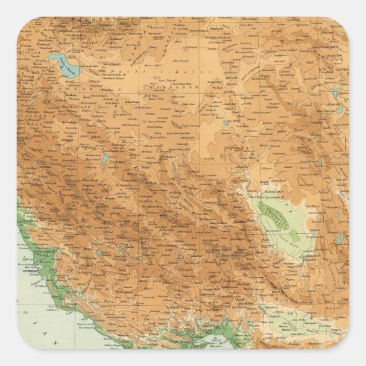 Perzië 2 vierkante sticker (Voorkant)