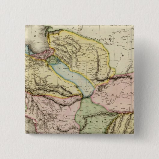 Perzië 3 vierkante button 5,1 cm (Voorkant)