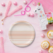 Perziekstrepen Papieren Bordje (Feest)