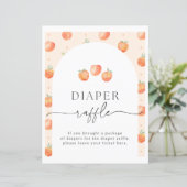 Perzier Diaper Raffle-teken | PerzikBaby shower (Staand voorkant)