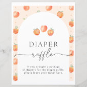 Perzier Diaper Raffle-teken | PerzikBaby shower (Voorkant)