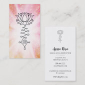 *~* Perzifroze Sparkles Lotus Reiki Healing Energy Visitekaartje (Voorkant / Achterkant)