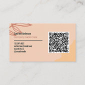 perzik aarde tinten visitekaartje (Achterkant)