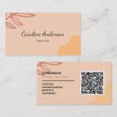 perzik aarde tinten visitekaartje (Voorkant / Achterkant)