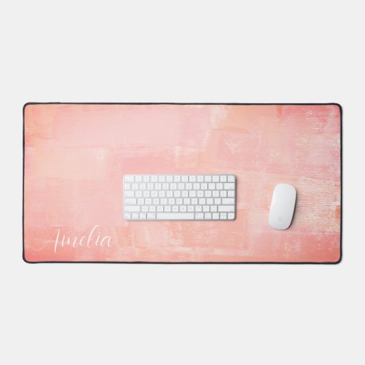  perzik Abstract geweven Bureaumat (Keyboard & Muis)