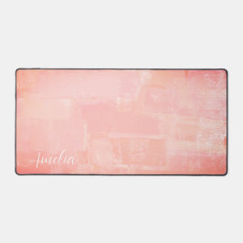  perzik Abstract geweven Bureaumat