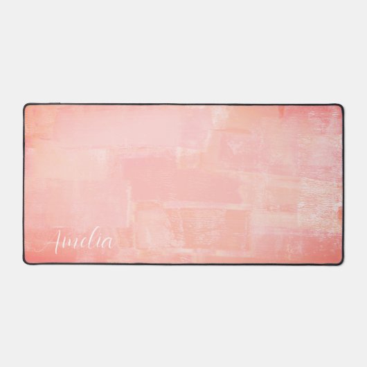 perzik Abstract geweven Bureaumat (Voorkant)