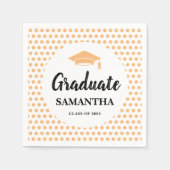 Perzik Afstuderen Servet (Voorkant)