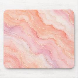 Perzik Agate | Prachtig Zachte Pastel Waterverf Om Muismat