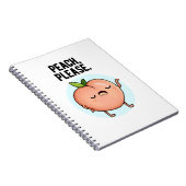 Perzik Alsjeblieft Grappige Fruit Grappenmakerij  Notitieboek (Rechterzijde)