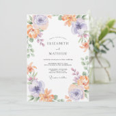 Perzik Amethyst Ranunculus Zachte Eucalyptus Bruil Kaart (Staand voorkant)