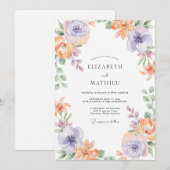 Perzik Amethyst Ranunculus Zachte Eucalyptus Bruil Kaart (Voorkant / Achterkant)