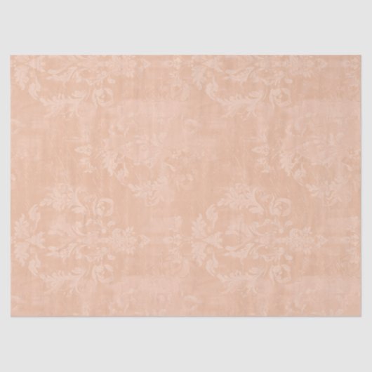  Perzik Antiek Damask Decoupage Tissuepapier (Voorkant)