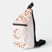 Perzik Antieke Tuinbloesem Sling Bag (Rechterhoek)