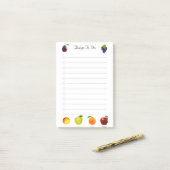 Perzik, Appel & Druiven Vruchten Dingen om Te Doen Post-it® Notes (Op bureau)