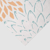 Perzik Aqua Bloemen Tissuepapier (Detail)