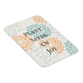 Perzik Aqua Bloemen Vreugde Gedicht Magneet (Rechterzijde)