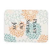 Perzik Aqua Bloemen Vreugde Gedicht Magneet (Horizontaal)