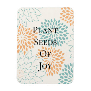 Perzik Aqua Bloemen Vreugde Gedicht Magneet