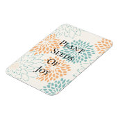 Perzik Aqua Bloemen Vreugde Gedicht Magneet (Linkerzijde)