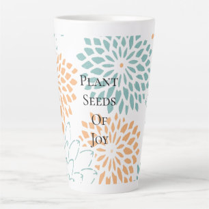 Perzik Aqua Bloemige Bloemen Zaden van Geluk Droom Latte Mok