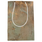 Perzik Aqua Teal Roze Goud Bruiloft Trouwen Medium Cadeauzakje (Voorkant)