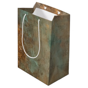 Perzik Aqua Teal Roze Goud Bruiloftsshower Huwelij Medium Cadeauzakje