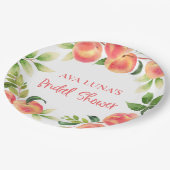 Perzik Aquarel Bruidsdiner Papieren Borden Papieren Bordje (Gekanteld)